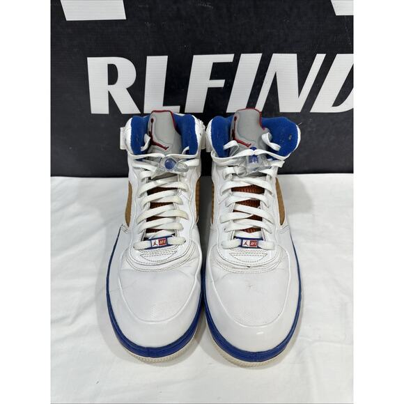 Jordan 5 Fusion Varsity Red Blue Ribbon 318608 162 Mens Size 12 Varsity - Picture 3 of 11